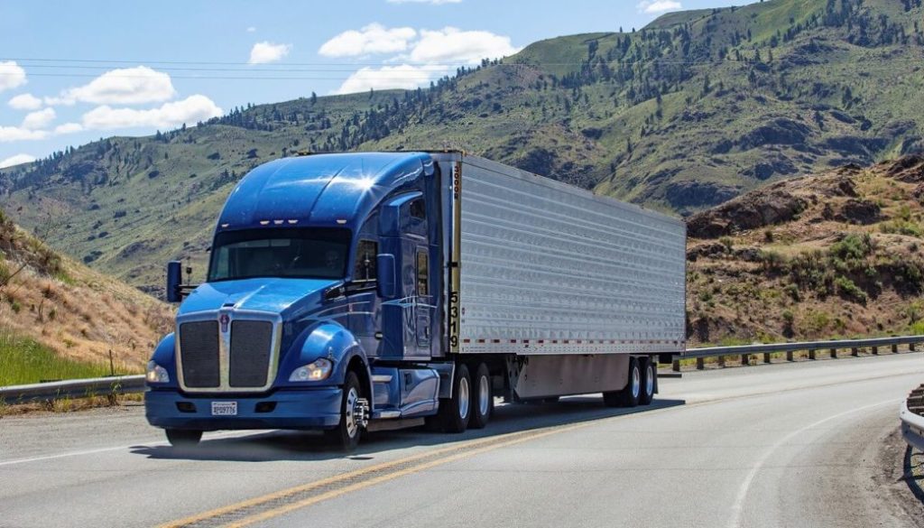 Truck on an American highway